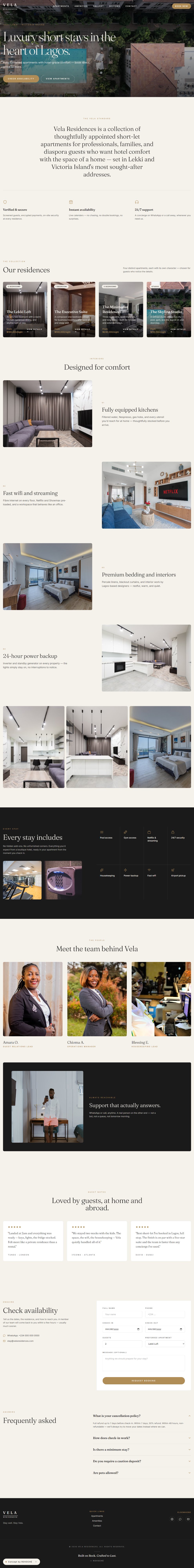 Luxury Shortlet Booking Site Preview